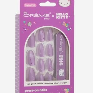 NWT THE CREME SHOP- HELLO KITTY- CAT EYE EFFECT- PRESS ON NAILS